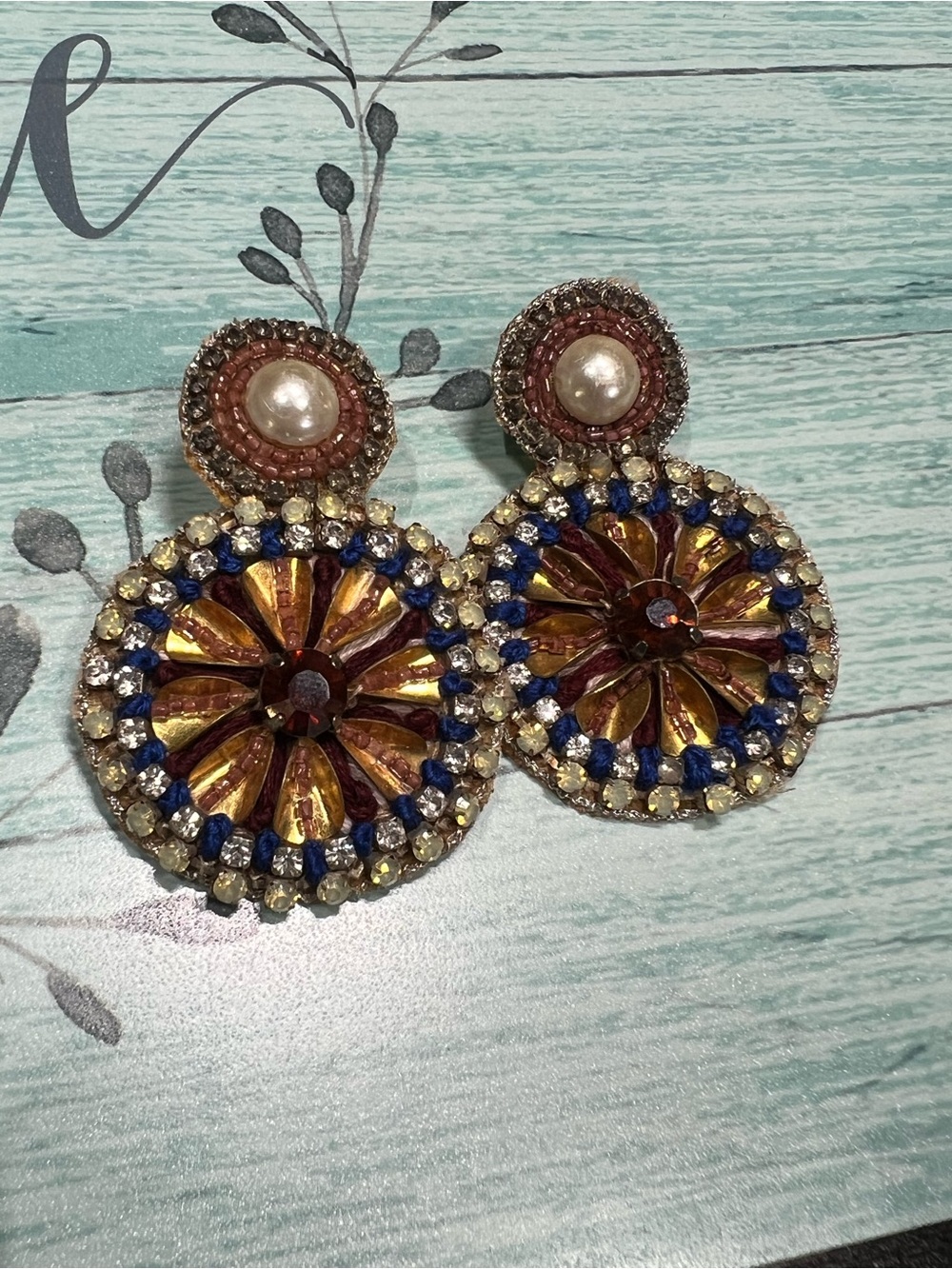 vintage handmade earrings wearable No returns as is